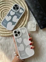 قاب قلب سفید استند دار با کاور ایرپاد (کد c1044)